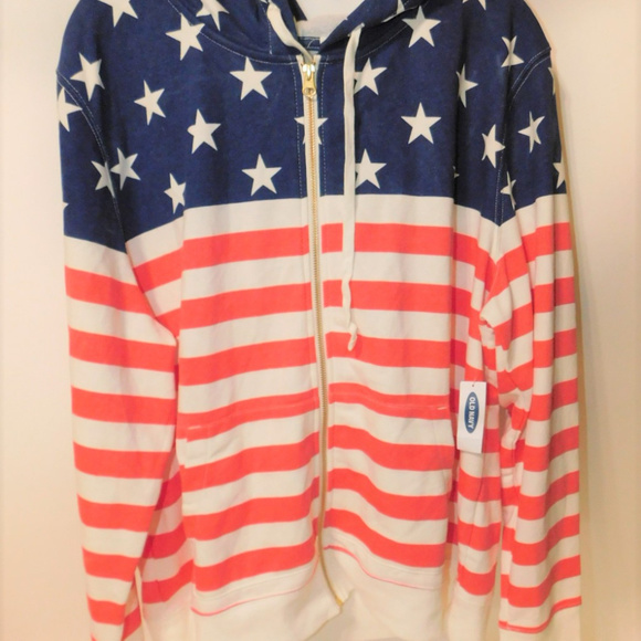 Old Navy Jackets & Blazers - NWT Old Navy Zip Front American Hoodie size XXL